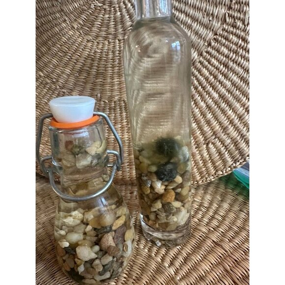 Recycled Jar Terrariums with Pebbles – Set of 2 - Picture 3 of 8